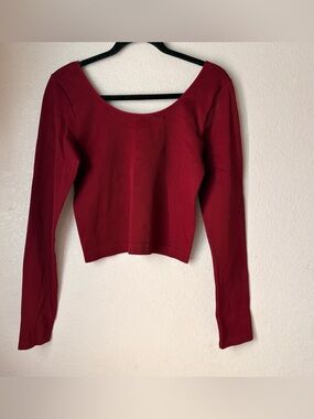 Wild Fable Women’s Burgundy Ribbed Crop Top, NWOT, Size XL